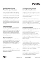 Purus Pro Line Premium Installation Instructions Manual