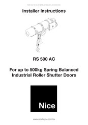 Nice RS 500 AC Installer's Instructions