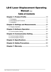 Delta LD-100E-M22 Operating Manual