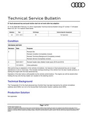 Audi Q3 2015 - 2019 Technical Service Bulletin