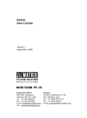 Matrix Telecom DSS45 User Manual