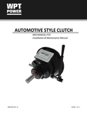 WPT POWER PTO Installation And Maintenance Manual