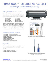 TonerRefillKits ReChargX RX463X Instructions Manual
