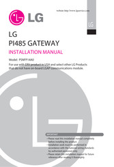 Lg PSNFP14A0 Installation Manual