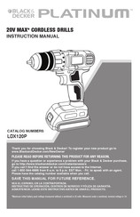 Black & Decker Platinum LDX120P Instruction Manual