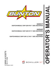 Schiller Grounds Care BUNTON 642245F Operator's Manual