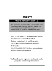 Acorp 694XT1 User Manual