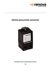 Renova EP10000000R Assembly Manual And Operating Instructions