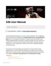 SHAKS S5 User Manual