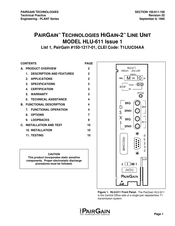 PairGain HIGAIN-2 HLU-611 Manual