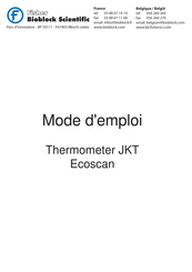 Fisher Bioblock Scientific EcoScan Temp JKT Quick Start Manual