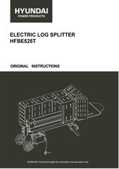 Hyundai power products HFBE525T Original Instructions Manual