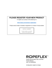 Ropeflex RX505 Product Manual