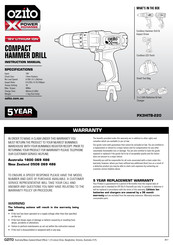 Ozito PX3HITB-220 Instruction Manual