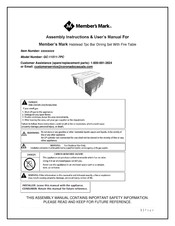 Member's Mark Halstead GC-11511-7PC Assembly Instructions & User Manual