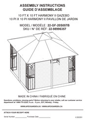 Apex Garden HARMONY II 22-GF-20S057B Assembly Instructions Manual