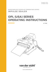 Van Der Stahl OPL-600-5 Operating Instructions Manual