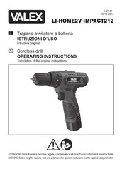 Valex LI-HOME2V IMPACT212 Operating Instructions Manual