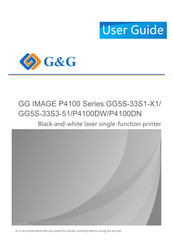 G&G GG IMAGE P4100DW Series User Manual