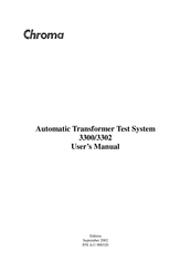 Chroma 3302 User Manual