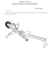 Metagenics Fitness MF-500 Installation Instructions Manual