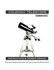 Coleman CDB804AZ3 Instruction & Owner's Manual