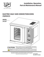 Duke 59-E3P Installation, Operation, Parts & Maintenance Manual