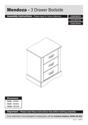 Argos Mendoza 258/3044 Assembly Instructions Manual
