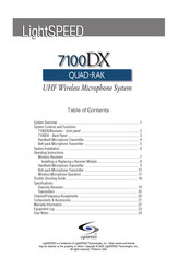 Lightspeed 7100DX QUAD-RAK Manual