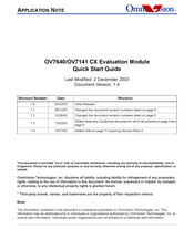 Omnivision OV7141 Quick Start Manual