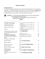 KTC 410-PROTIG20 Operator's Manual