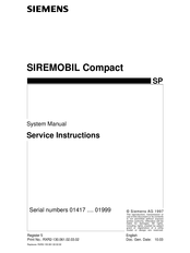 Siemens SIREMOBIL Compact Service Instructions Manual