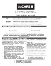 Biocare 560DELUXE Instruction Manual