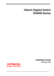Hitachi GR4000-80E2 Installation Manual