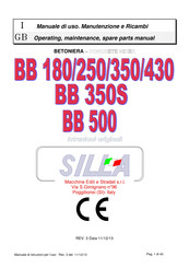 SILLA BB 430 F Operating, Maintenance, Spare Parts Manual