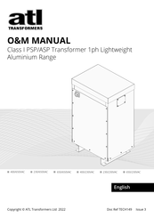 ATL Transformers 230/650VAC O & M Manual