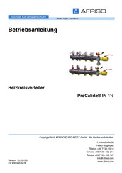 Afriso EURO-INDEX ProCalida IN 1 1/2 Operating Instructions Manual