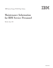 IBM System Storage TS3310 Maintenance Information