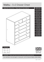 Argos Malibu 719/3460 Assembly Instructions Manual