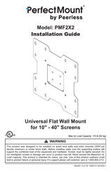 PEERLESS Perfect Mount PMF2X2 Installation Manual