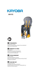 Kayoba 001-172 Operating Instructions Manual