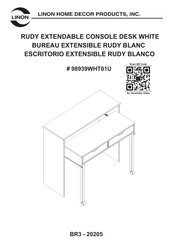 Linon RUDY 98939WHT01U Assembly Instructions Manual