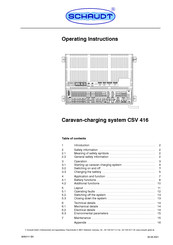 Schaudt CSV 416 Operating Instructions Manual
