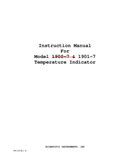 SCIENTIFIC INSTRUMENTS 1900-7 Instruction Manual
