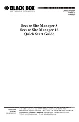 Black Box Secure Site Manager 8 Quick Start Manual