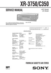 Sony XR-C350 Service Manual