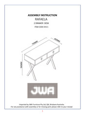 JWA RAFAELA 69421 Assembly Instruction Manual