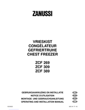 Zanussi ZCF389 Operating And Installation Manual