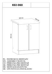 GALA MEBLE K02-D60 Assembly Manual