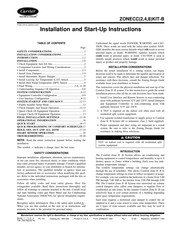 Carrier ZONECC8KIT-B Installation And Start-Up Instructions Manual